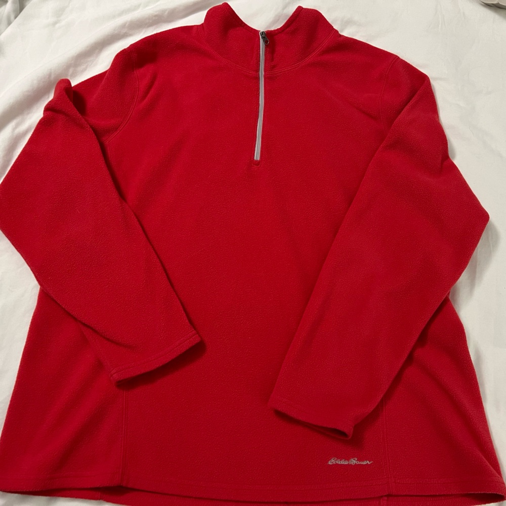 Eddie Bauer women’s plus size quarter zip up fleece pullover 2XL